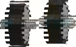 55 Lb Capacity, 1/4-20 Stud/Stud Vibration Isolator