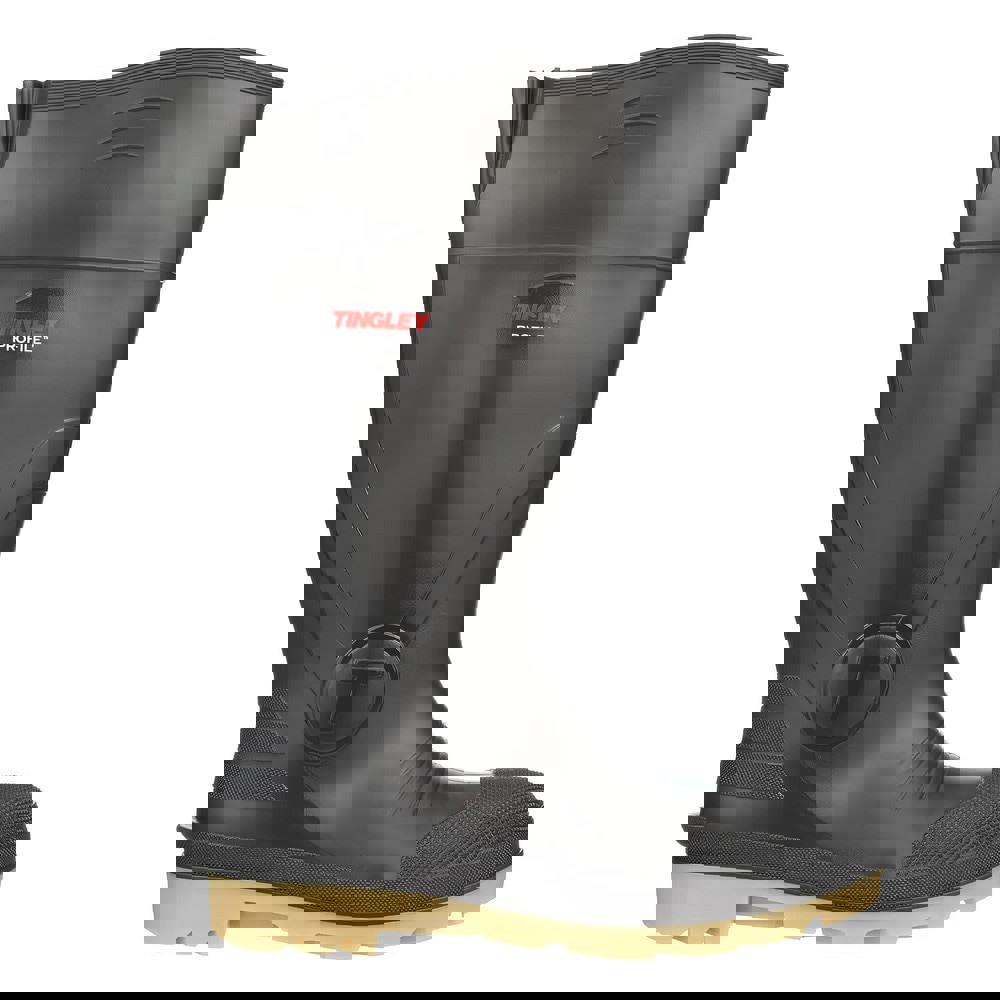 Work Boot: Size 9, Polyvinylchloride, Plain Toe, Knee Boot