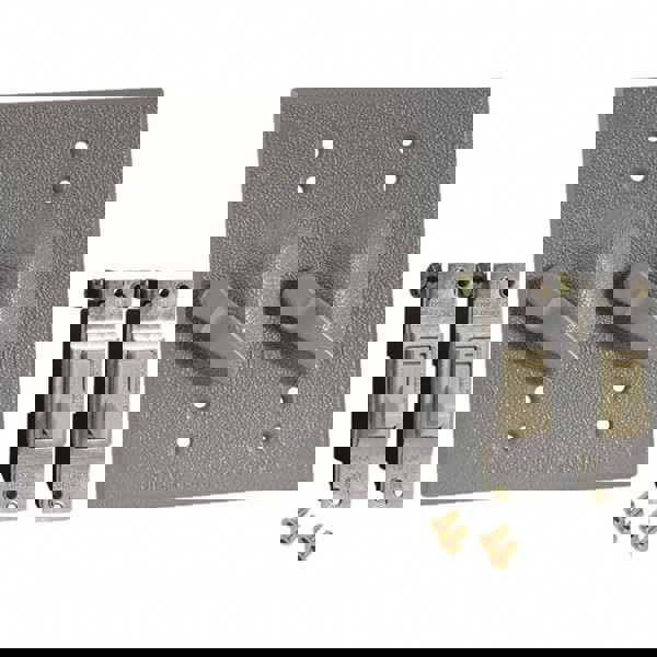 Weatherproof Box Covers; Electrical Box Shape: Rectangle; Number Of Outlets: 2; Resistance Features: Non-Corrosive; Housing Material: Aluminum; Finish: Powder Coat Finish; Overall Length: 0.8590 in; Recommended Environment: Wet Location; Overall Width: 4.