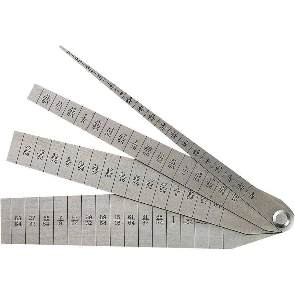 1/16 to 1-1/16 Inch Measurement, 4 Leaf Taper Gage