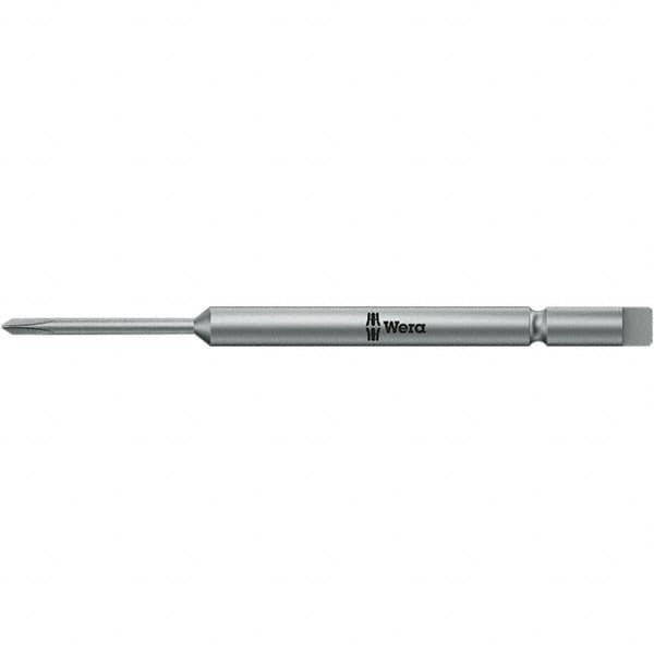 Phillips Screwdriver Insert Bit: #000 Point, 4 mm Drive, 64 mm OAL