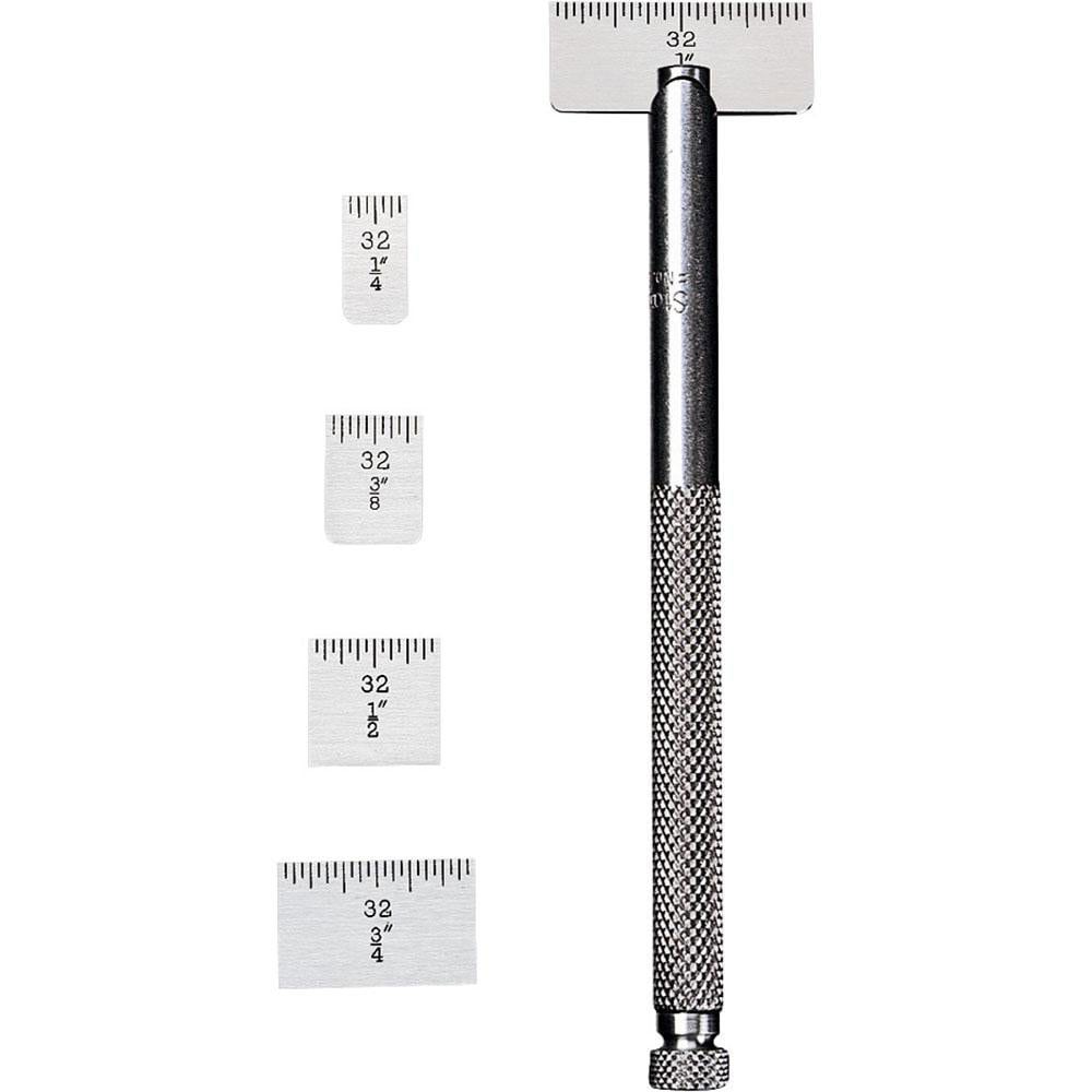 Rule Sets; Material: Steel ; Overall Length: 4in ; Graduation: 0.0156in; 0.0313in ; Overall Width: 1cm; 1in; 1mm; 1m; 1ft ; Number Of Pieces: 5