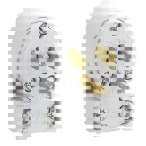 15A 125V PVC ANG GRND PLUG WHIT