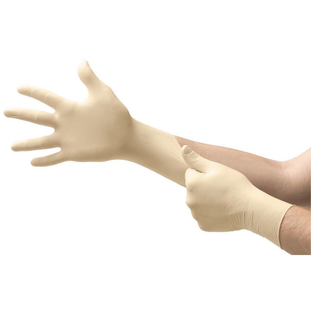 Series TouchNTuff Disposable Gloves: Size Medium, 3.5 mil, Uncoated-Coated Latex, Industrial Grade, Powdered