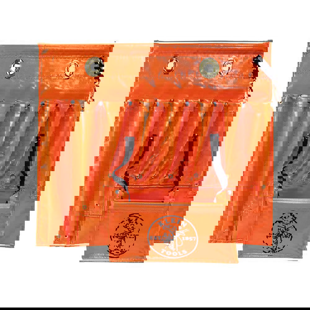 Tool Aprons & Tool Belts; Tool Type: Aerial Tool Apron ; Minimum Waist Size: 36 ; Maximum Waist Size: 44 ; Material: Vinyl ; Number of Pockets: 8.000 ; Color: Orange