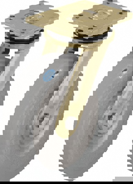 Swivel Top Plate Caster: Solid Rubber, 8