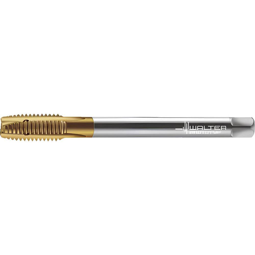 Spiral Point Tap: M16x2 Metric, 3 Flutes, Plug Chamfer, 6H Class of Fit, High-Speed Steel-E-PM, TiN Coated
