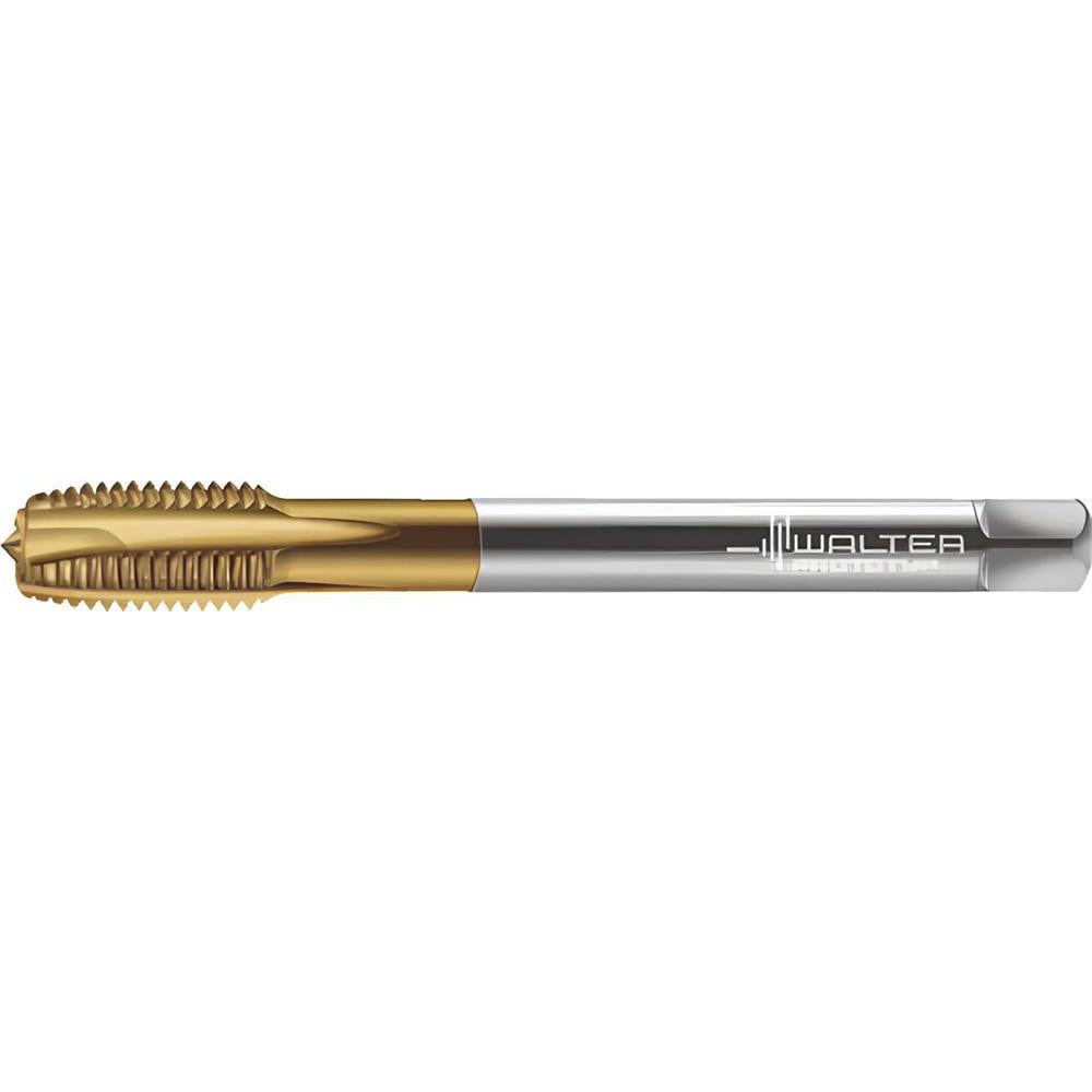 Spiral Point Tap: M16x2 Metric, 3 Flutes, Plug Chamfer, 6H Class of Fit, High-Speed Steel-E-PM, TiN Coated