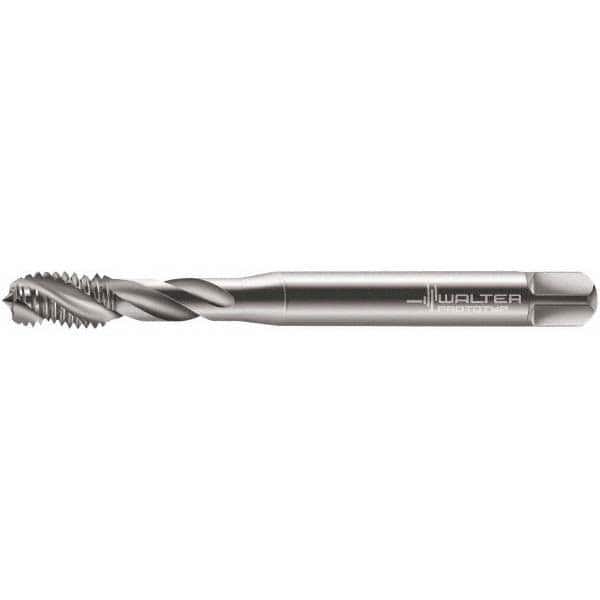 Spiral Flute Tap: M4x0.70 Metric, 3 Flutes, Modified Bottoming, 6H Class of Fit, Cobalt, Bright/Uncoated