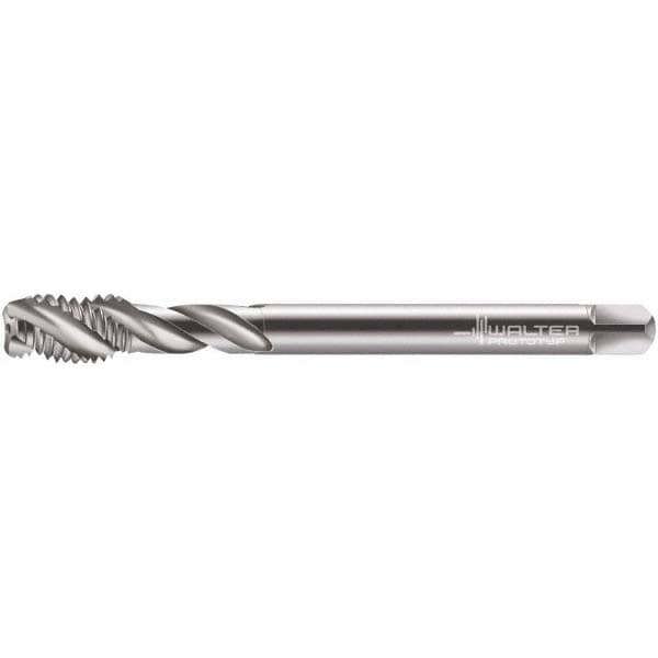 Spiral Flute Tap: M4x0.70 Metric, 3 Flutes, Modified Bottoming, 6H Class of Fit, Cobalt, Bright/Uncoated