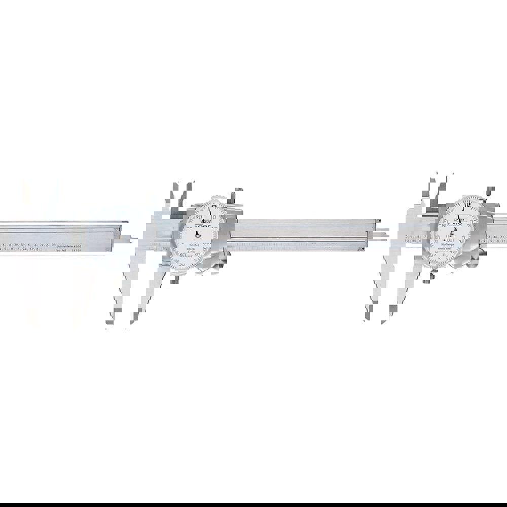 Dial Caliper: 6'' Range, 0.001'' Graduation, 0.1'' per Revolution