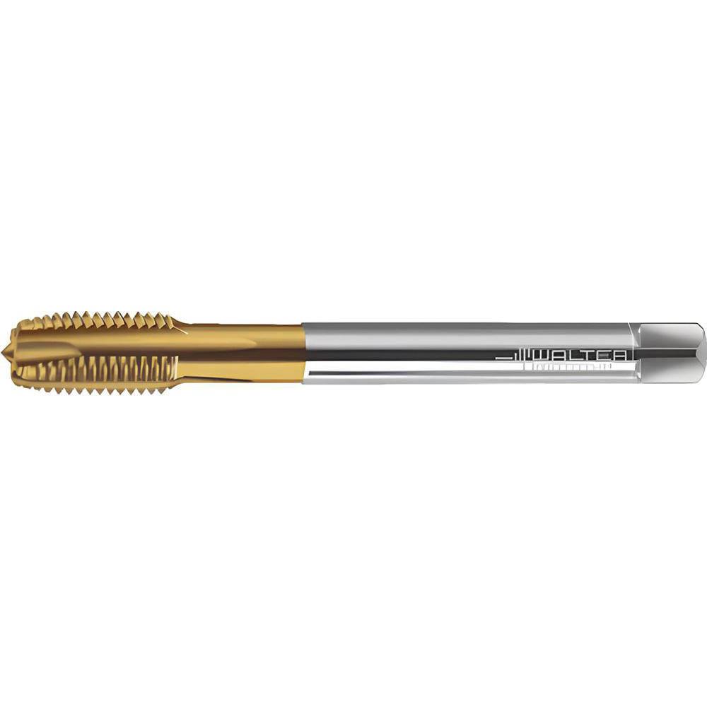 Spiral Point Tap: MF12x1.5 Metric Fine, 4 Flutes, Plug Chamfer, 6H Class of Fit, High-Speed Steel-E-PM, TiN Coated
