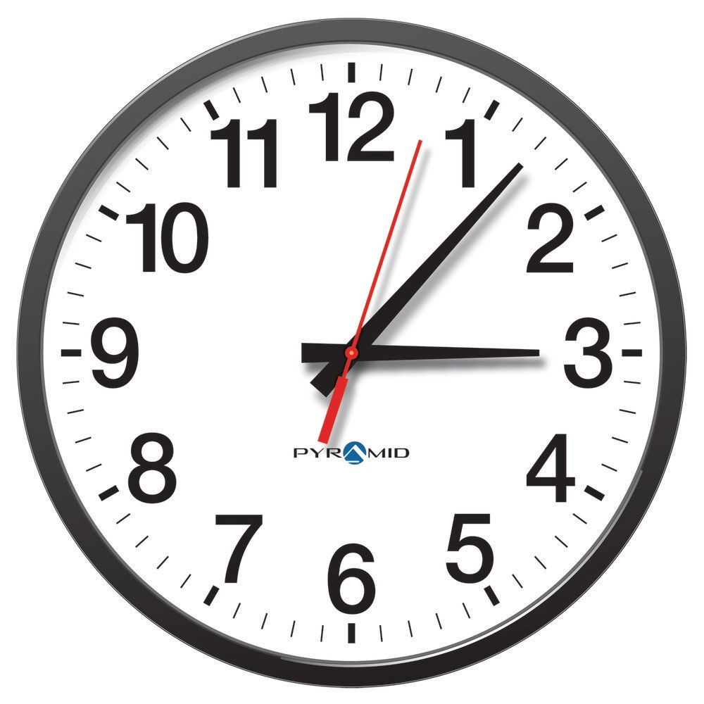 Office Wall Clocks; Clock Type: Dial ; Display Type: Analog ; Power Source: Electric ; Clock Movement Control: Memory Chip ; Face Color: White ; Case Color: Black