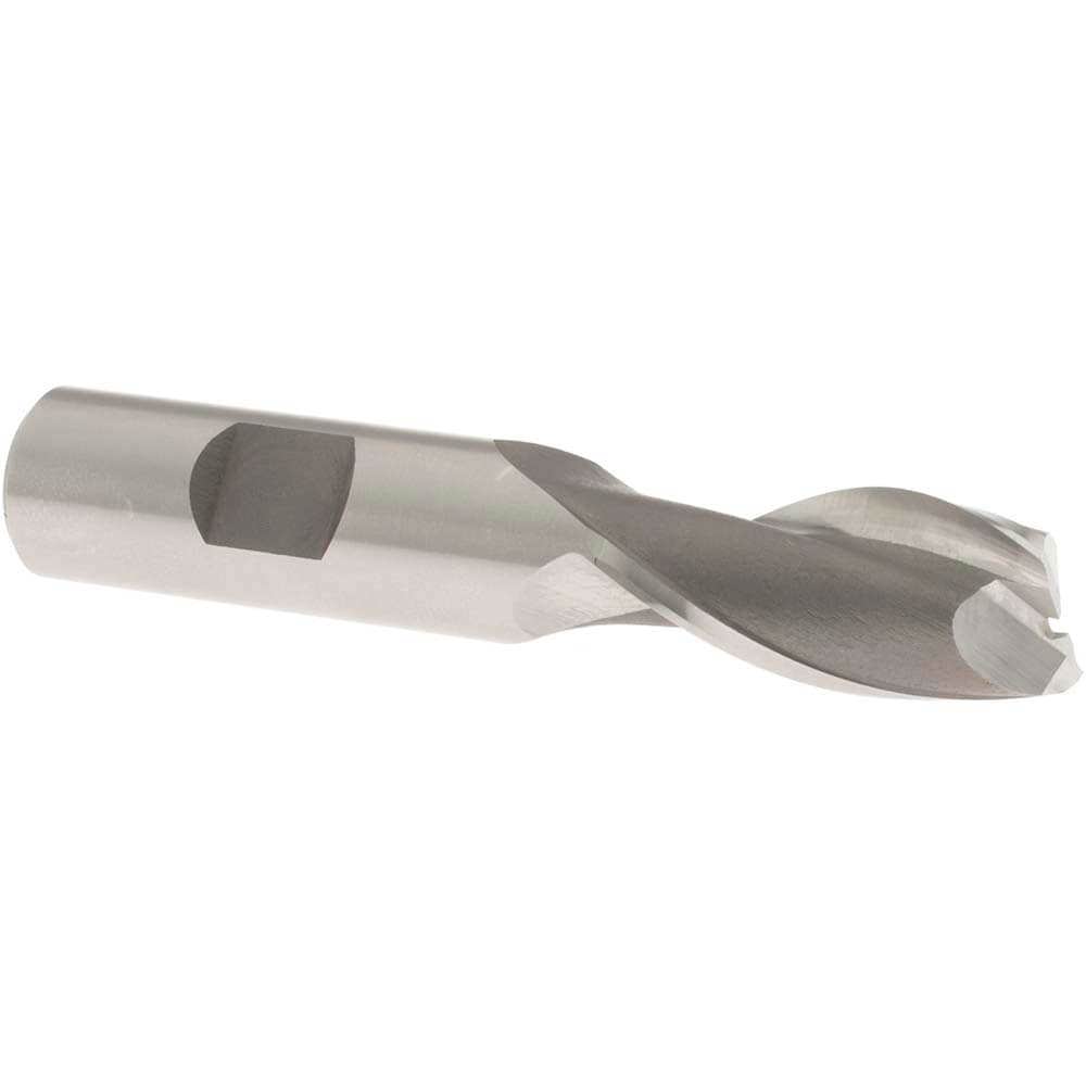 Square End Mill: 5/8'' Dia, 1-5/16'' LOC, 5/8'' Shank Dia, 3-7/16'' OAL, 2 Flutes, Cobalt