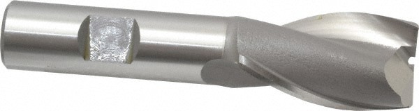 Square End Mill: 7/8'' Dia, 1-1/2'' LOC, 5/8'' Shank Dia, 3-5/8'' OAL, 2 Flutes, Cobalt