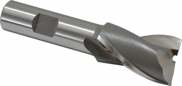 Square End Mill: 15/16'' Dia, 1-1/2'' LOC, 5/8'' Shank Dia, 3-5/8'' OAL, 2 Flutes, Cobalt