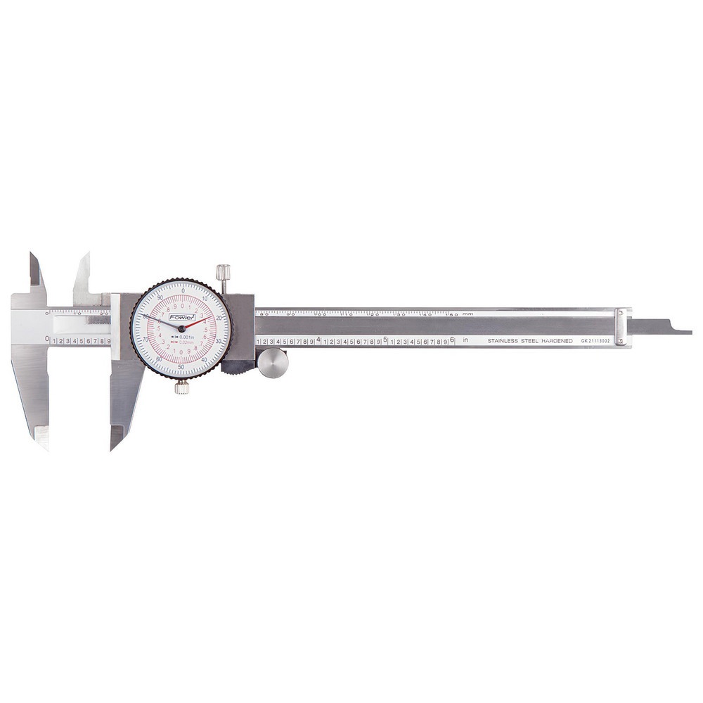 Dial Calipers; Accuracy (mm): 0.02 ; Accuracy (Decimal Inch): 0.001 ; Minimum Measurement (Decimal Inch): 0.0000 ; Maximum Measurement (mm): 150 ; Maximum Measurement (Decimal Inch): 6.0000 ; Caliper Material: Stainless Steel