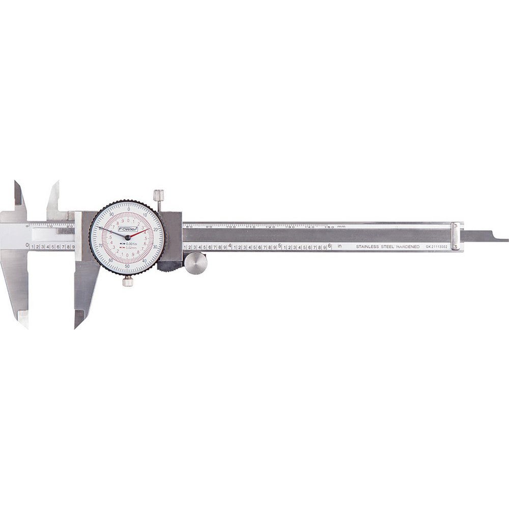 Dial Calipers; Accuracy (mm): 0.05 ; Accuracy (Decimal Inch): 0.0020 ; Minimum Measurement (Decimal Inch): 0.0000 ; Maximum Measurement (mm): 300 ; Maximum Measurement (Decimal Inch): 12.0000 ; Caliper Material: Stainless Steel