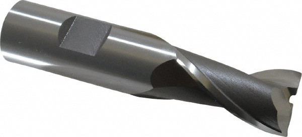 Square End Mill: 3/4'' Dia, 1-5/16'' LOC, 3/4'' Shank Dia, 3-9/16'' OAL, 2 Flutes, Cobalt