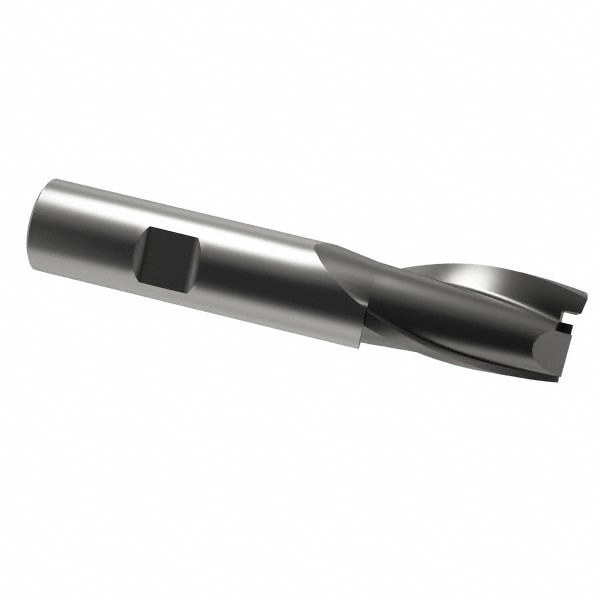 Square End Mill: 7/8'' Dia, 1-1/2'' LOC, 3/4'' Shank Dia, 3-3/4'' OAL, 2 Flutes, Cobalt