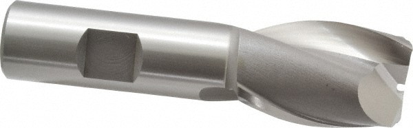 Square End Mill: 1'' Dia, 1-1/2'' LOC, 3/4'' Shank Dia, 3-3/4'' OAL, 2 Flutes, Cobalt