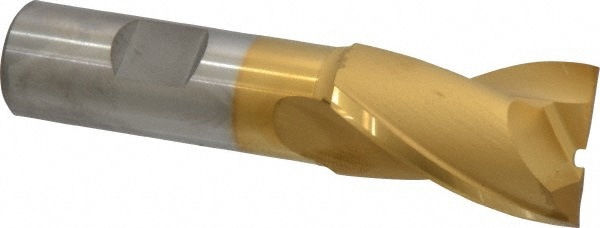 Square End Mill: 1'' Dia, 1-1/2'' LOC, 3/4'' Shank Dia, 3-3/4'' OAL, 2 Flutes, Cobalt