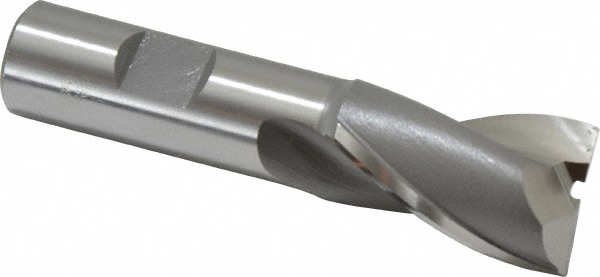 Square End Mill: 31/32'' Dia, 1-1/2'' LOC, 3/4'' Shank Dia, 3-3/4'' OAL, 2 Flutes, Cobalt