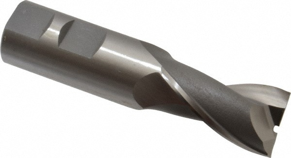 Square End Mill: 7/8'' Dia, 1-1/2'' LOC, 7/8'' Shank Dia, 3-3/4'' OAL, 2 Flutes, Cobalt