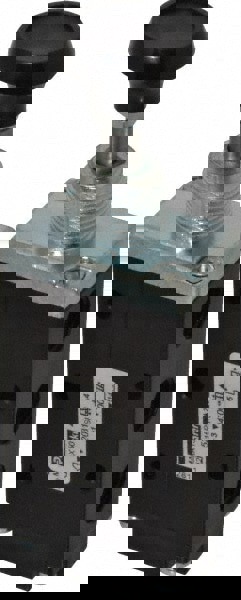 Mechanically Operated Valve: 4-Way & 2-Position, Button-Manual Return Actuator, 1/4