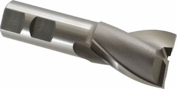 Square End Mill: 1-1/4'' Dia, 1-5/8'' LOC, 7/8'' Shank Dia, 3-7/8'' OAL, 2 Flutes, Cobalt