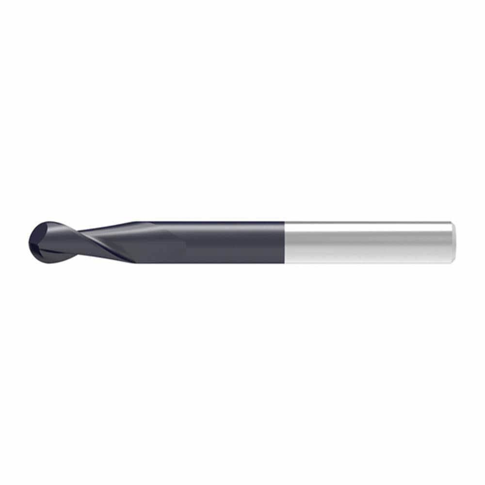 Ball End Mills; Mill Diameter (Decimal Inch): 0.1200 ; Mill Diameter (mm): 3.00 ; Number Of Flutes: 2 ; End Mill Material: Solid Carbide ; Length of Cut (mm): 10.0000 ; Shank Diameter (mm): 6.0000