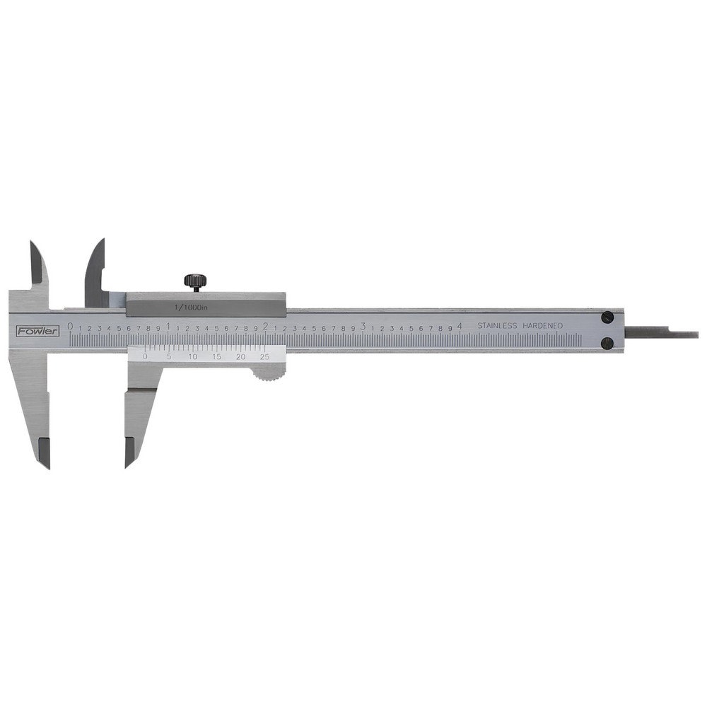 Vernier Calipers; Graduation (Inch): 0.001 ; Measures: Measures OD, ID, Depth & Steps ; Minimum Measurement (Decimal Inch): 0.0000 ; Maximum Measurement (Inch): 4 ; Maximum Measurement (Decimal Inch): 4.0000 ; Jaw Depth (Decimal Inch): 1.175