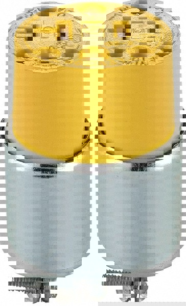 Straight Blade Connector: Commercial, 5-20R, 125VAC, Yellow