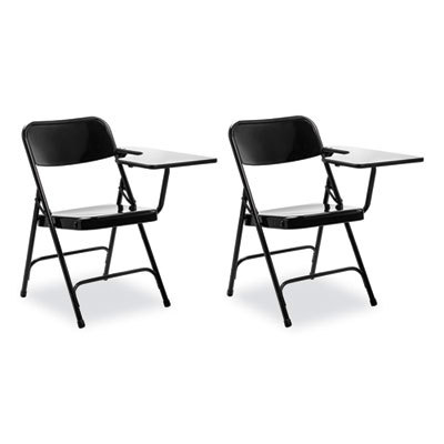 Folding Chairs; Pad Type: Tablet Arm ; Material: Steel ; Seat Color: Black ; UNSPSC Code: 56101542