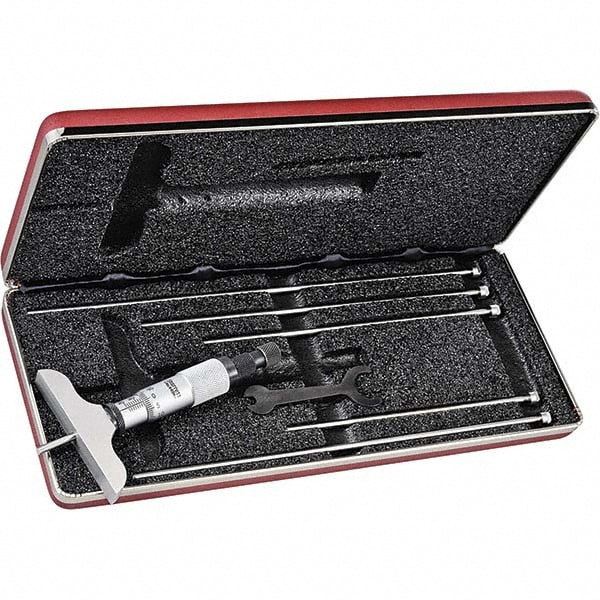Mechanical Depth Micrometer: 150 mm Range, 6 Rod