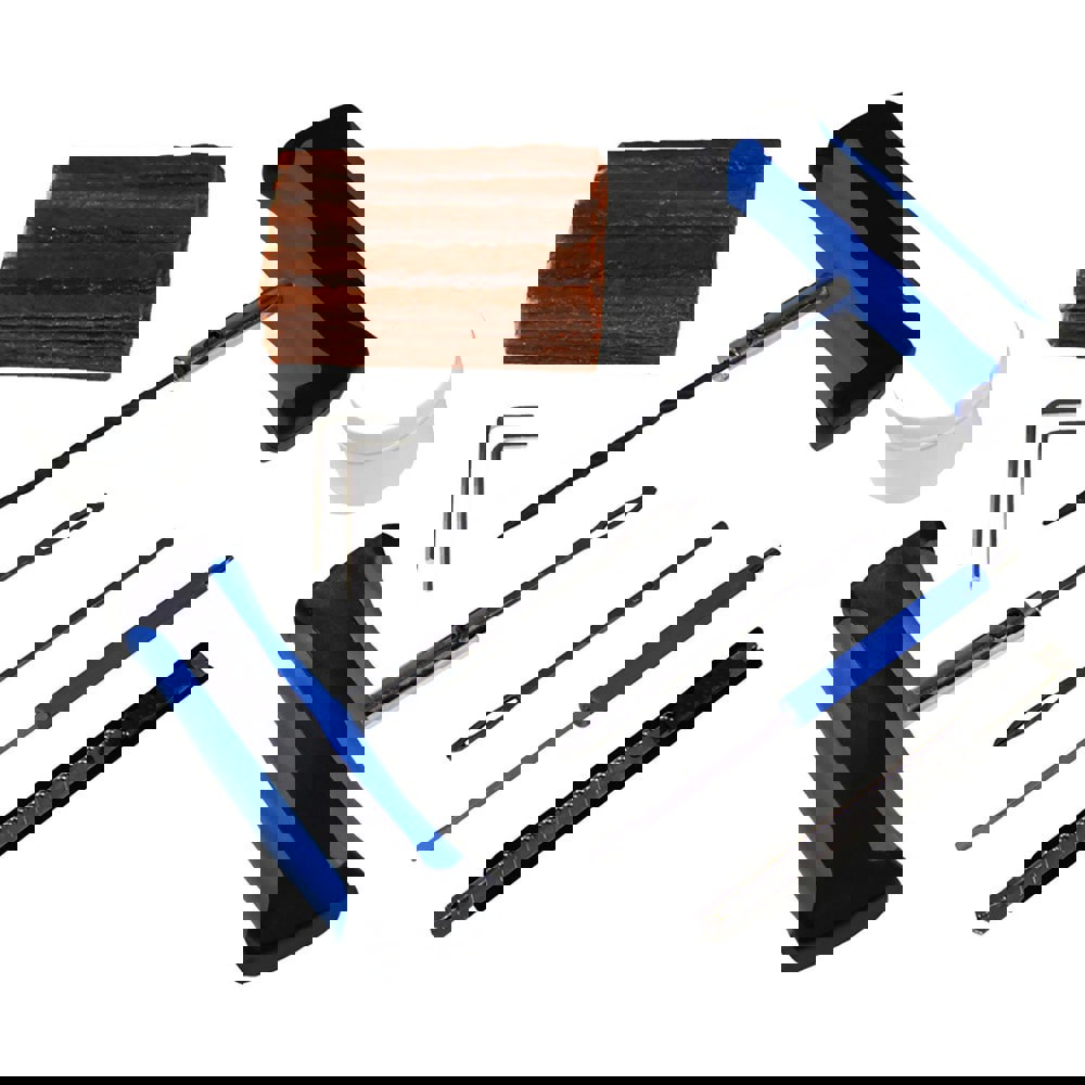 Tire Repair Kits; Kit Type: Plug ; Container Type: Toolbox ; Material: Metal; Plastic; Rubber ; Minimum Temperature: -20C ; Maximum Temperature: 100C ; Application: Tire Repair