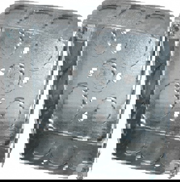 Electrical Outlet Box: Steel, Square, 4