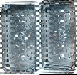 Electrical Outlet Box: Steel, Square, 4