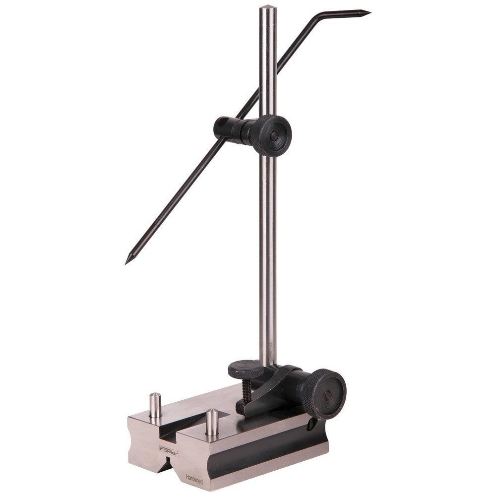Indicator Transfer & Comparator Gage Stands; Arm Style: Fine Adjustment ; Stand Type: Indicator Transfer Stand ; Material: Steel ; Base Shape: Rectangle ; Fine Adjustment: Yes ; Includes Anvil: No