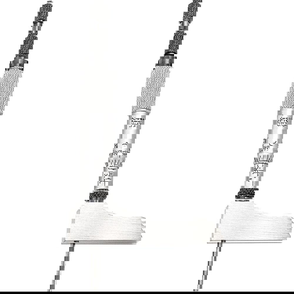 Mechanical Depth Micrometer: 6'' Range, 6 Rods, Satin Chrome Finish