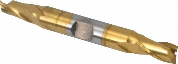 Square End Mill: 5/16'' Dia, 9/16'' LOC, 3/8'' Shank Dia, 3-1/8'' OAL, 2 Flutes, Cobalt