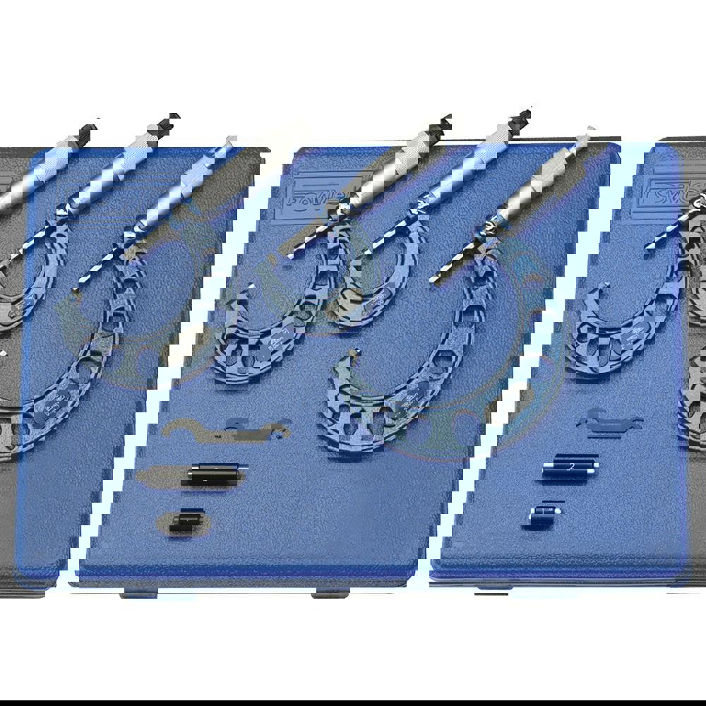 Mechanical Outside Micrometer Set: 4 Pc, 0 to 4