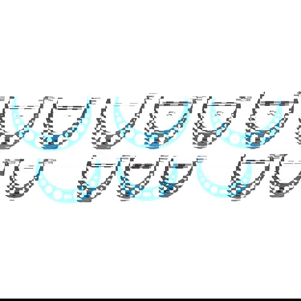 Mechanical Outside Micrometer Set: 6 Pc, 6 to 12