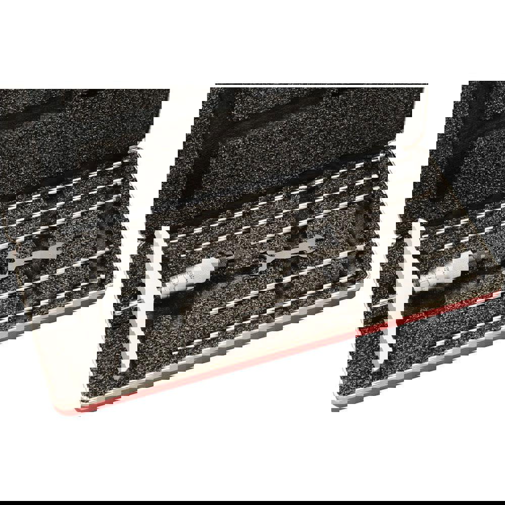 Mechanical Depth Micrometer: 6'' Range, 6 Rods, Satin Chrome Finish