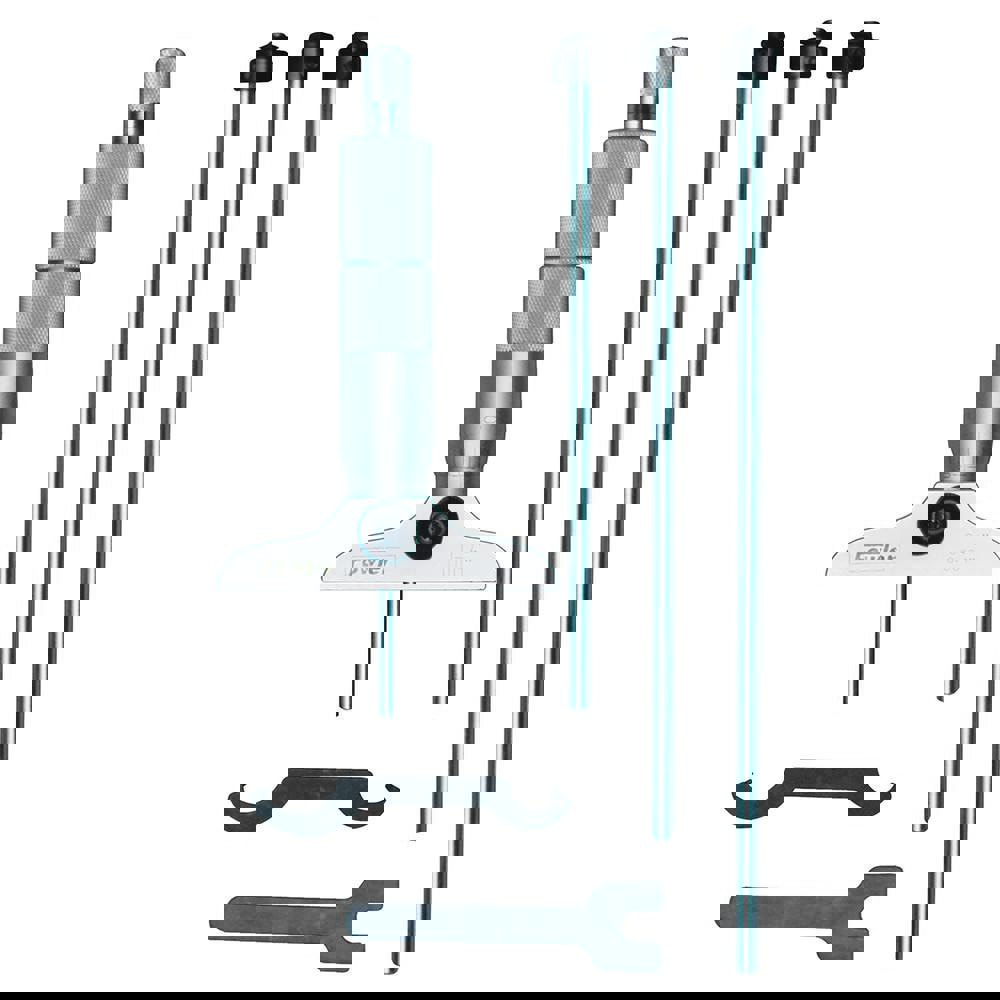 Mechanical Depth Micrometer: 4'' Range, 4 Rod, Satin Chrome Finish