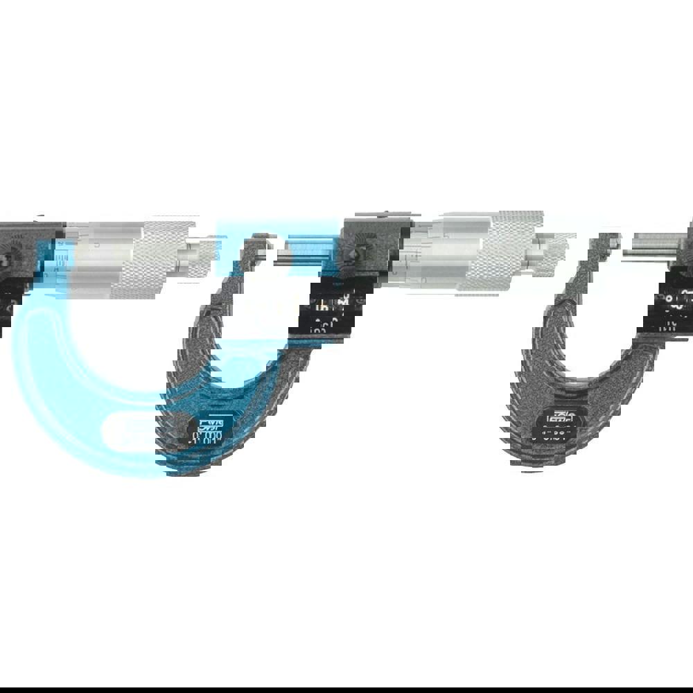 Mechanical, 0 to 1 Inch Measurement, Digital Counter, Baked Enamel Frame, Satin Chrome Graduations, Carbide Face Ball Anvil Micrometer