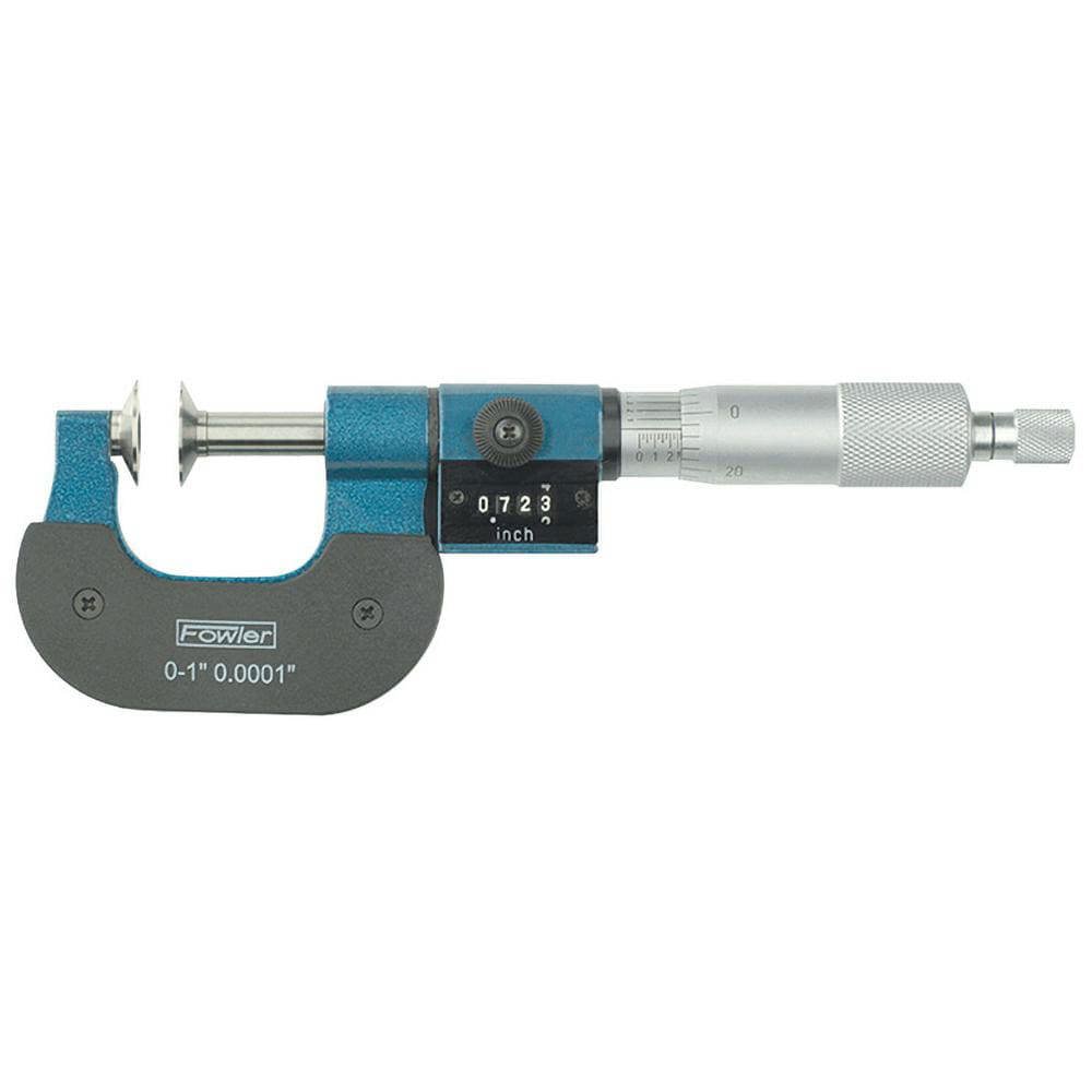 Disc Micrometers; Minimum Measurement: 0in ; Maximum Measurement: 1in ; Accuracy: 0.000160 in ; Standards: Federal Accuracy Specs ; Disc Diameter (Decimal Inch): 0.7080