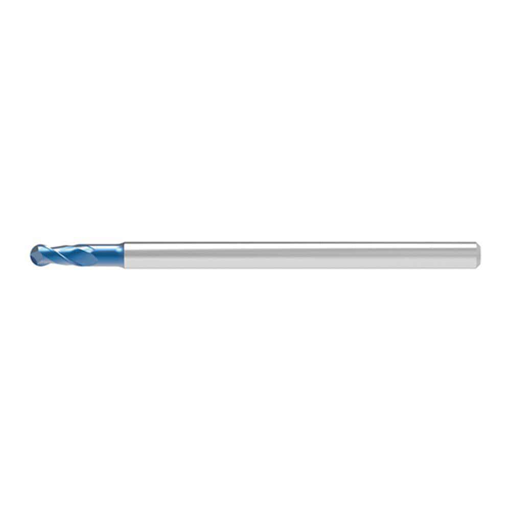 Ball End Mills; Mill Diameter (Decimal Inch): 0.0400 ; Mill Diameter (mm): 1.00 ; Number Of Flutes: 2 ; End Mill Material: Solid Carbide ; Length of Cut (mm): 3.0000 ; Shank Diameter (mm): 6.0000