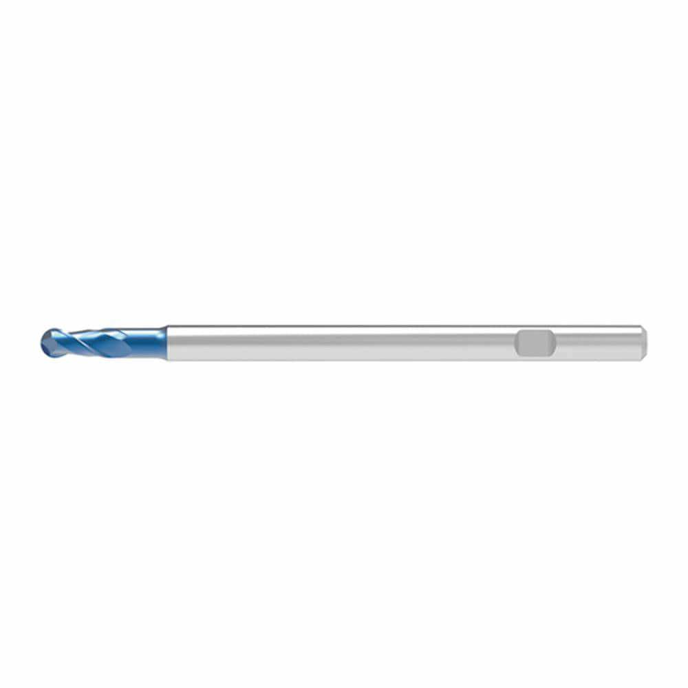Ball End Mills; Mill Diameter (Decimal Inch): 0.0400 ; Mill Diameter (mm): 1.00 ; Number Of Flutes: 2 ; End Mill Material: Solid Carbide ; Length of Cut (mm): 3.0000 ; Shank Diameter (mm): 6.0000