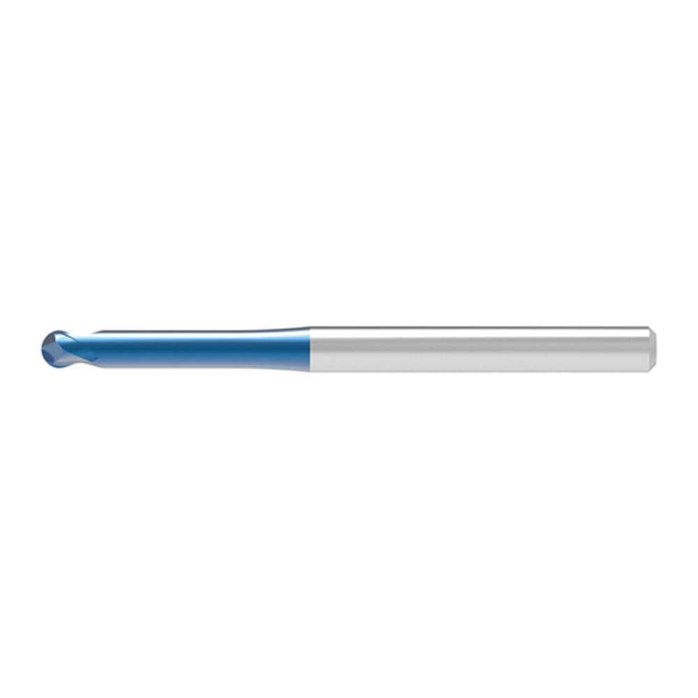 Ball End Mills; Mill Diameter (Decimal Inch): 0.0400 ; Mill Diameter (mm): 1.00 ; Number Of Flutes: 2 ; End Mill Material: Solid Carbide ; Length of Cut (mm): 1.0000 ; Shank Diameter (mm): 6.0000